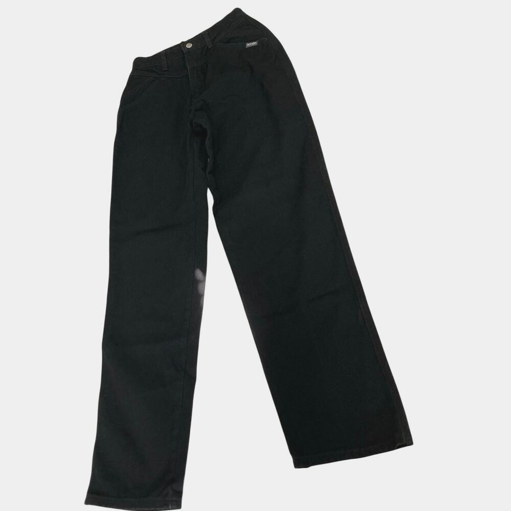 Rockies Jeans Women’s size 11/12 100% Cotton Black Straight Leg High Rise Waist